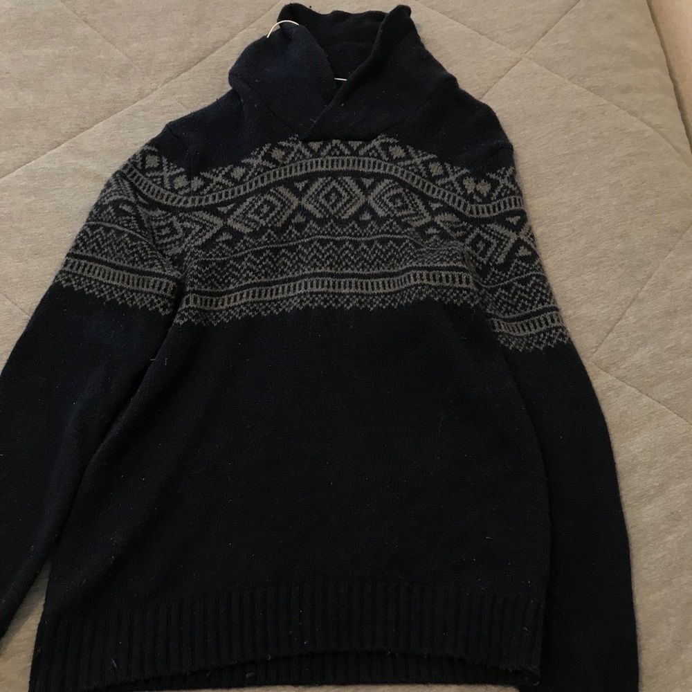 Cotton sweater w/ shawl collar cardigan (small)